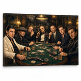 Obraz 7 mafiánov pri pokrovom stole – legendy mafiánskych filmov na plátne