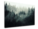 Klasický obraz na plátne s motívom HORY, hmla, opar, krajina, mapa v bielo-sivých odtieňoch, slávnostná atmosféra, príroda a samota, vhodný do kancelárie – produkt