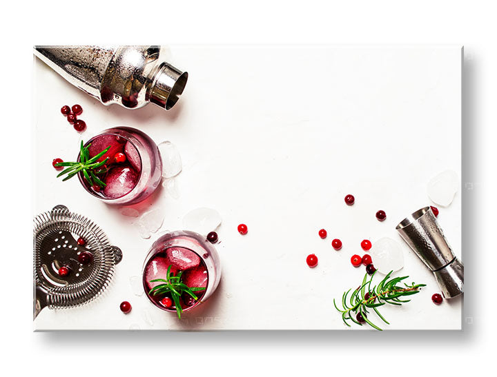 Obraz na plátne s motívom LETNÝ DRINK, príroda v bielo-strieborných odtieňoch, vhodný do kuchyne | Obraz na stenu LETNÝ DRINK_066-11 – hlavný
