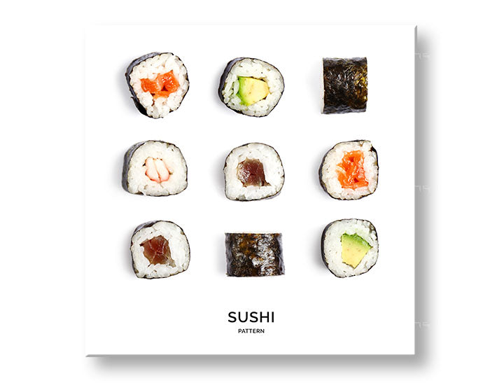Obraz na plátne s motívom SUSHI, príroda v bielo-čiernych odtieňoch, vhodný do kuchyne | Obraz na stenu SUSHI_067-12 – hlavný