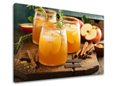 Klasický obraz na plátne s motívom LETNÝ DRINK v zeleno-červených odtieňoch, útulná atmosféra, vhodný do kuchyne | Obraz na stenu LETNÝ DRINK_079-11 – produkt