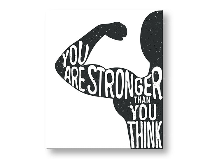 Moderný obraz na plátne s motívom You are stronger, motivačný citát, príroda v bielo-čiernych odtieňoch, sila | Motivačný obraz na stenu You are stronger – hlavný
