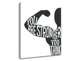 Moderný obraz na plátne s motívom You are stronger, motivačný citát, príroda v bielo-čiernych odtieňoch, sila | Motivačný obraz na stenu You are stronger – produkt