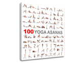 Motivačný obraz na stenu 100 Yoga asanas | rôzne rozmery