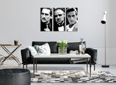 Moderný obraz na plátne s motívom The Godfather v čierno-bielych odtieňoch, dramatická atmosféra, sila a moc a rodina | Najväčší MAFIÁNI na plátne - The Godfather – hlavný