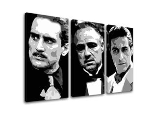 Moderný obraz s motívom The Godfather v čierno-bielych odtieňoch | Najväčší MAFIÁNI na plátne - The Godfather, sila a moc a rodina – náhľad