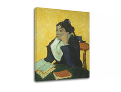 Vintage obraz na plátne s motívom Vincent van Gogh - Arlesanka v hnedo-zelených odtieňoch, samota, vhodný do pracovne | Obraz na plátne Vincent van Gogh - Arlesanka – produkt