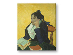 Vintage obraz na plátne s motívom Vincent van Gogh - Arlesanka v hnedo-zelených odtieňoch, samota, vhodný do pracovne | Obraz na plátne Vincent van Gogh - Arlesanka – produkt, pohľad 2