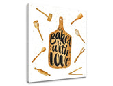 Obraz na stenu s textom Baked with love | rôzne rozmery