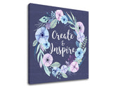 Obraz na stenu s textom Create and Inspire | rôzne rozmery