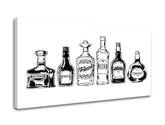Minimalistický obraz na plátne s motívom príroda v bielo-čiernych odtieňoch, sofistikovaná atmosféra, vhodný do kuchyne | Obraz na stenu s textom Drinks – produkt