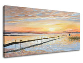 Obraz na plátne FAREBNÝ ZÁPAD SLNKA PRI POBREŽÍ | rôzne rozmery