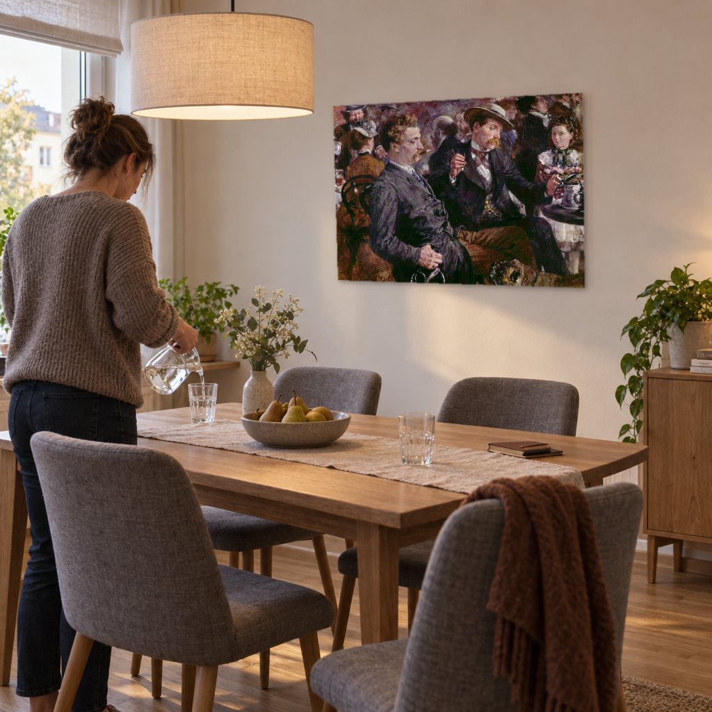 Obraz Na pivnej záhrade – Adolph Menzel na plátne v jedálni