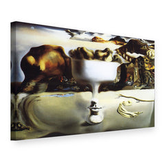 Obraz Zjavenie tváre a misy s ovocím na pláži – Salvador Dalí na plátne, 3D pohľad