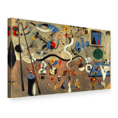 Obraz Karneval Harlekýna – Joan Miró na plátne, 3D pohľad