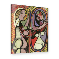 Obraz Dievča pred zrkadlom – Pablo Picasso na plátne, 3D pohľad