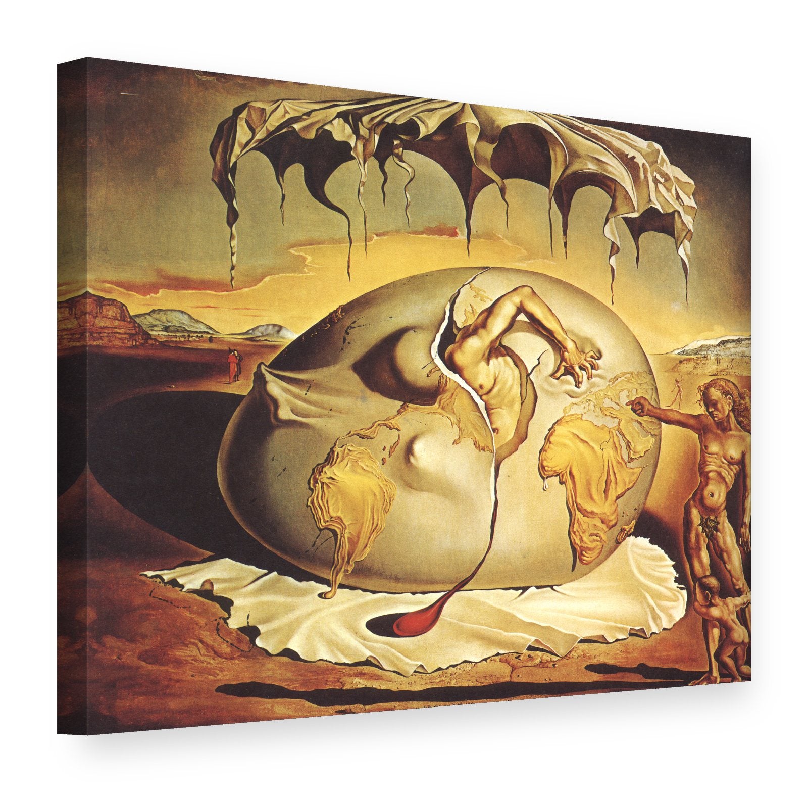 Obraz Geopolitické dieťa pozoruje zrod nového človeka – Salvador Dalí na plátne, 3D pohľad