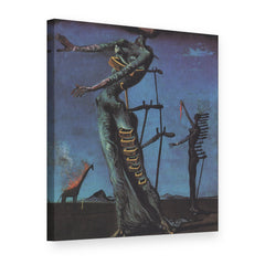 Obraz Horiaca žirafa – Salvador Dalí na plátne, 3D pohľad