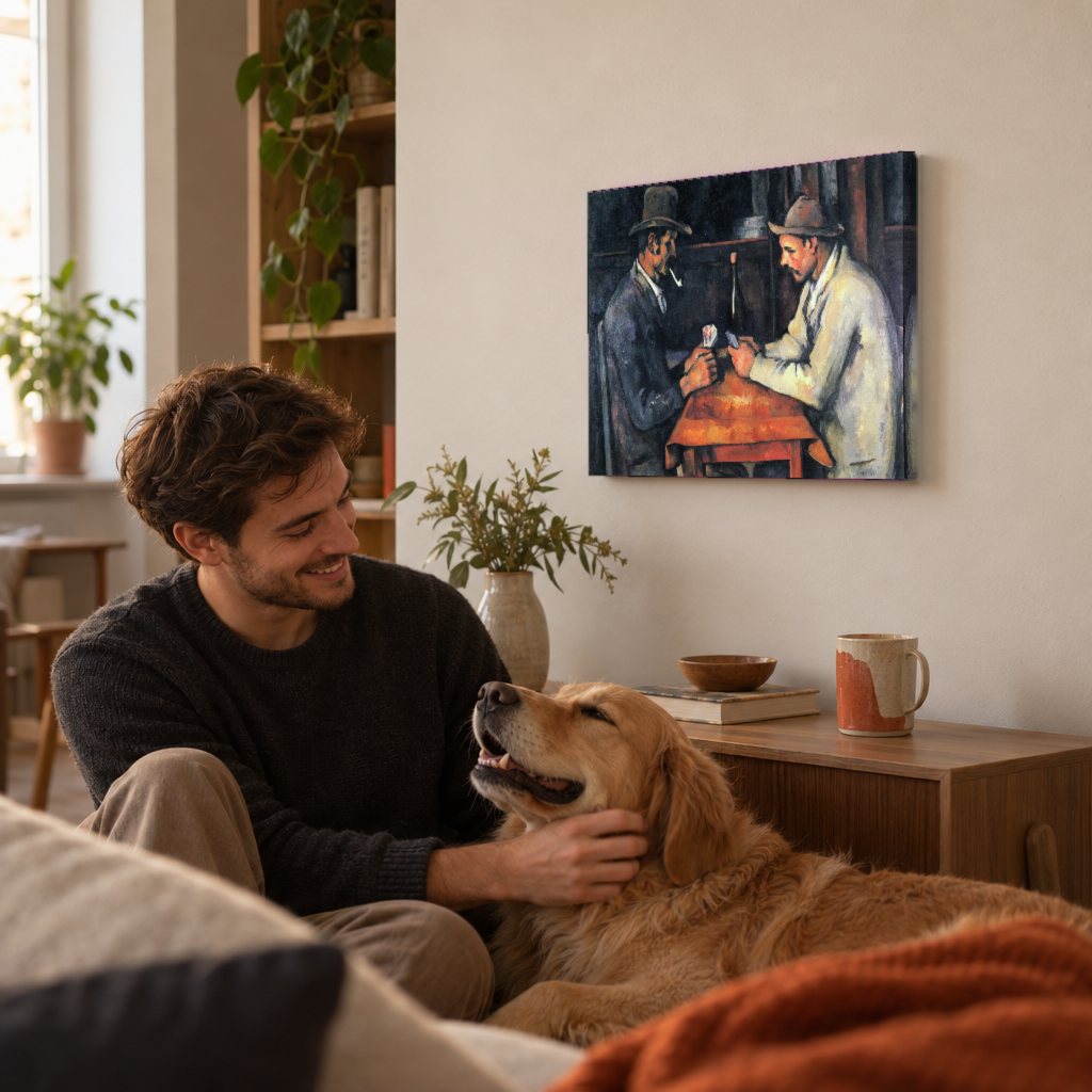 Obraz Hráči kariet – Paul Cézanne na plátne v obývačke