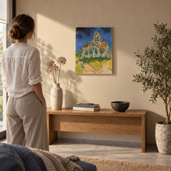 Obraz Kostol v Auvers – Vincent van Gogh na plátne v obývačke