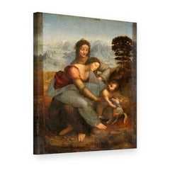 Obraz Svätá rodina so svätou Annou – Leonardo da Vinci na plátne, 3D pohľad