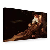 Obraz Svätý František z Assisi v extáze – Caravaggio na plátne, 3D pohľad