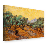 Obraz Olivovníky – Vincent van Gogh na plátne, 3D pohľad