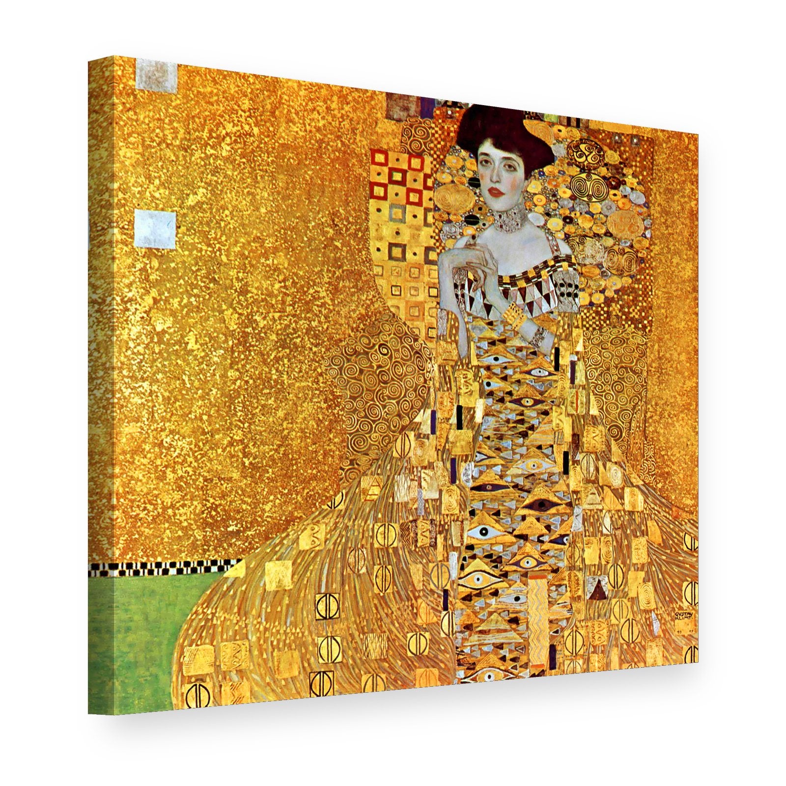 Obraz Portrét Adele Bloch-Bauer – Gustav Klimt na plátne, 3D pohľad