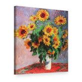 Obraz Slnečnice – Claude Monet na plátne, 3D pohľad