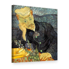 Obraz Portrét doktora Gacheta – Vincent van Gogh na plátne, 3D pohľad