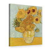 Obraz Váza s dvanástimi slnečnicami – Vincent van Gogh na plátne, 3D pohľad