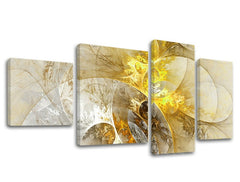 Geometrický obraz s motívom krajina, príroda v bielo-béžových odtieňoch | Obraz na plátne ABSTRAKT, príroda a elegancia – náhľad