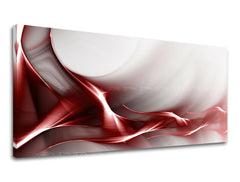 Industriálny obraz na plátne s motívom Panoráma ABSTRAKT, mapa, príroda v bielo-červených odtieňoch, sofistikovaná atmosféra, pohyb a elegancia – hlavný