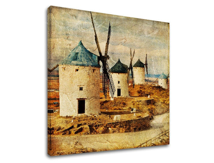 Vintage obraz na plátne s motívom obloha, inšpiratívny motív v bielo-modrých odtieňoch, nostalgická atmosféra, vhodný do kuchyne | Obraz na stenu INŠPIRÁCIA – hlavný