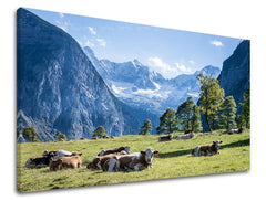 Klasický obraz na plátne s motívom stromy, sneh, krajina, mapa, príroda v bielo-hnedých odtieňoch, pokojná atmosféra, príroda, vhodný do kancelárie – hlavný