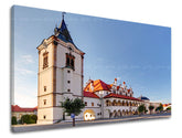 Industriálny obraz na plátne s motívom SLOVENSKO, architektúra, slovenský motív v bielo-béžových odtieňoch, pokojná atmosféra, vhodný do kancelárie – hlavný