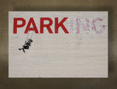 Klasický obraz na plátne s motívom Street ART – Banksy, detský motív, príroda v béžovo-červených odtieňoch, nostalgická atmosféra, vhodný do kancelárie – hlavný