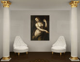 Obraz na plátne REPRODUKCIA – Leonardo da Vinci - obraz na plátne zavesený v interiéri modernej obývačky, elegantná dekorácia na stenu