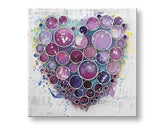 Maľovaný obraz na stenu SRDCE 60x60 cm