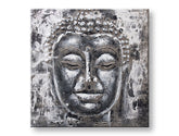 Ručne maľovaný obraz na stenu BUDHA 60x60 cm – 3D perspektíva canvasu na drevenom ráme | 100 % originál | akryl na plátne ARTMIE | Papilora.sk