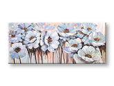 Maľovaný obraz na stenu KVETY  120x50 cm