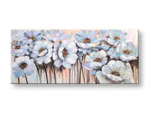 Maľovaný obraz na stenu KVETY 120x50 cm