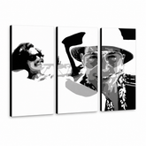 Ručne maľovaný POP Art obraz Fear and Loathing in Las Vegas – 3D vizualizácia ručne maľovaného plátna na bielom pozadí. Dominantné farby: čierna, biela, šedá.