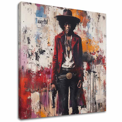 Obraz Jimi Hendrix – painterly portrét gitarovej legendy, 3D canvas gallery-wrap ručne dotvorený akrylom