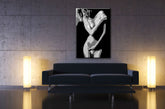 Ručne maľovaný POP Art obraz Nude Woman - obraz na plátne zavesený v interiéri modernej obývačky, elegantná dekorácia na stenu, kvalitná tlač na plátne