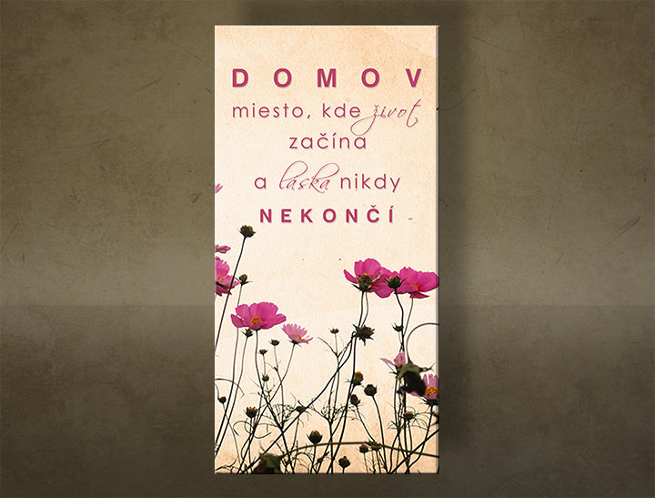 Industriálny obraz na plátne s motívom detský motív v bielo-zlatých odtieňoch, nostalgická atmosféra, domov a rodina, vhodný do kuchyne | Obraz na stenu s textom – hlavný