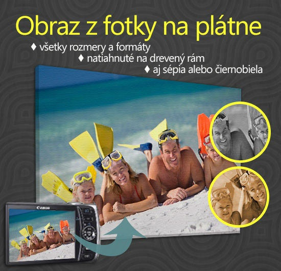 Moderný obraz na plátne s motívom OBDĹŽNIK - rôzne rozmery, deti, pláž, oceán v žlto-oranžových odtieňoch, radostná atmosféra | Obraz z fotografie - OBDĹŽNIK - rôzne rozmery – hlavný