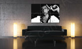 Pop art obraz na plátne s motívom Scarface - AL PACINO, príroda v bielo-čiernych odtieňoch zavesený v interiéri obývačky, filmový svet a mestský život – interiér