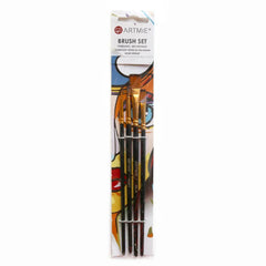 Set de 4 pinceaux synthétiques ARTMiE, plats et ronds – image 2