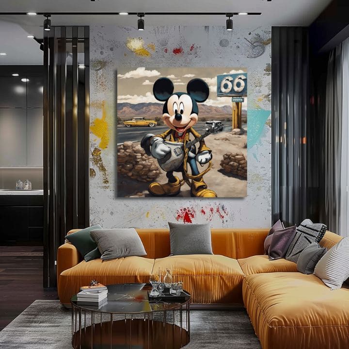 Obraz na plátne - Mickey Mouse Country Spevák | rôzne rozmery